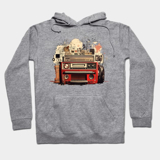 Vintage Radio Hoodie by emblemat2000@gmail.com